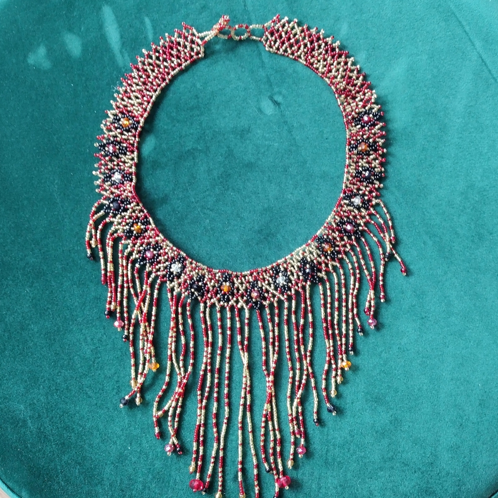 3/$30 Boho Style Beaded Choker Necklace - Multicolor